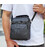 Мужская черная сумка-барсетка 18x22x8, мессендежр из натуральной кожи Tiding Bag M2237A черный фото, картинка, изображение