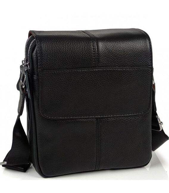 Кожаная мужская сумка 21х24х6, барсетка через плечо мягкая, мессенджер для гаджетов BEXHILL TD-21334A фото, картинка, изображени