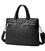 Кожаная мужская деловая сумка 38x29x8, папка портфель для работы Tiding Bag 30987 черная фото, картинка, изображение