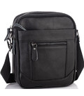 Мужская барсетка 18х21х7, кожаная сумка планшетка через плечо Tiding Bag SK N5386 черная фото, картинка, изображение