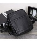 Мужская барсетка 18х21х7, кожаная сумка планшетка через плечо Tiding Bag SK N5386 черная фото, картинка, изображение