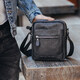Мужская барсетка 18х21х7, кожаная сумка планшетка через плечо Tiding Bag SK N5386 черная фото