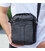 Кожаная мужская сумка-барсетка 21х25х6, мессенджер с ручкой Tiding Bag 73957 черная фото, картинка, изображение