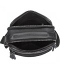 Шкіряна чоловіча сумка-барсетка 21х25х6, месенджер з ручкою Tiding Bag 73957 чорна картинка, зображення, фото