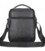 Кожаная мужская сумка-барсетка 21х25х6, мессенджер с ручкой Tiding Bag 73957 черная фото, картинка, изображение
