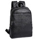 Рюкзак мужской кожаный 28х40х14, городская наплечная сумка для ноутбука и документов, черный фото