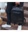 Рюкзак чоловічий шкіряний 28х40х14, міська сумка наплічна для ноутбука та документів, чорний картинка, зображення, фото