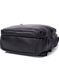 Міський чоловічий шкіряний рюкзак 28х42х18, сумка на плечі для ноутбука Tiding Bag B2-03555A, чорна картинка, зображення, фото