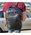 Городской мужской кожаный рюкзак 28х42х18, сумка на плечи для ноутбука Tiding Bag B2-03555A, черная фото, картинка, изображение