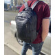 Городской мужской кожаный рюкзак 28х42х18, сумка на плечи для ноутбука Tiding Bag B2-03555A, черная фото