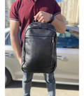 Міський чоловічий рюкзак шкіряний чорний Tiding Bag B2-03555A картинка, зображення, фото
