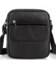 Кожаная мужская сумка 17х21х5, барсетка через плечо Tiding Bag 4134A черная фото, картинка, изображение