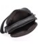 Шкіряна чоловіча сумка 17х21х5, барсетка через плече Tiding Bag 4134A чорна картинка, зображення, фото