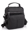 Мужской кожаный мессенджер 18x22x8, сумка планшет через плечо Tiding Bag A25F-1519A черный фото, картинка, изображение