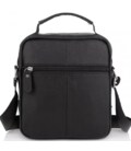 Мужской кожаный мессенджер 18x22x8, сумка планшет через плечо Tiding Bag A25F-1519A черный фото, картинка, изображение