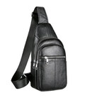 Чоловіча сумка-слінг шкіряна 18х32х7, крос боді для прогулянок Tiding Bag A25F-5060A чорна картинка, зображення, фото