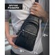 Чоловіча сумка-слінг шкіряна 18х32х7, крос боді для прогулянок Tiding Bag A25F-5060A чорна картинка, зображення, фото