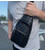 Чоловіча сумка-слінг шкіряна 18х32х7, крос боді для прогулянок Tiding Bag A25F-5060A чорна картинка, зображення, фото