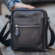 Мужская кожаная сумка планшет 18х21х7, барсетка через плечо Tiding Bag LA3314-1BL черная фото
