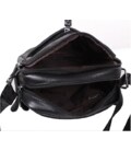 Сумка-барсетка мужская 19х22х5, мессенджер через плечо кожаная Tiding Bag BON6165 черный фото, картинка, изображение