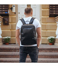 Мужской рюкзак кожаный городской для ноутбука черный Tiding Bag B2-884371A фото, картинка, изображение