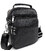 Чоловіча сумка-барсетка шкіряна 22х24х8 / месенджер на одне плече для міста та подорожей, чорний картинка, зображення, фото