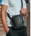 Мужская кожаная сумка через плечо 18х21х7, барсетка для документов Tiding Bag M38-10131A черная фото, картинка, изображение