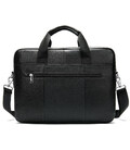 Шкіряний чоловічий портфель для документів та ноутбука 39x28x8, сумка папка ділова MK39848 чорна картинка, зображення, фото