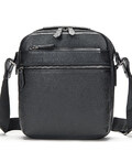 Кожаная мужская сумка планшет через плечо 23х26х8, наплечная барсетка Tiding Bag MN-284334 черная фото, картинка, изображение