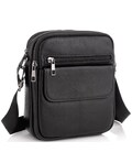 Сумка мужская через плечо 17х21х5, барсетка для учебы, мессенджер для телефона Tiding Bag IT-73302 черная фото, картинка, изобра