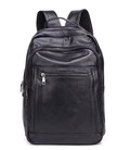 Шкіряна чоловіча сумка наплічна для ноутбука та поїздок 28х42х18, рюкзак для роботи Tiding Bag D3-9343, чорний картинка, зображе