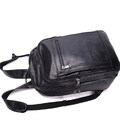 Шкіряна чоловіча сумка наплічна для ноутбука та поїздок 28х42х18, рюкзак для роботи Tiding Bag D3-9343, чорний картинка, зображе