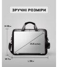 Мужская кожаная сумка для ноутбука и документов 39х28х8, портфель для города Tiding Bag RD-23134 черный фото, картинка, изображе