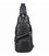 Мужская кожаная сумка-слинг 17х32х7, бананка для роботы и офиса TIDING BAG - MK-96303 черная фото, картинка, изображение