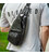 Мужская кожаная сумка-слинг 17х32х7, бананка для роботы и офиса TIDING BAG - MK-96303 черная фото, картинка, изображение