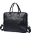 Шкіряна чоловіча сумка для ноутбука 40х30х8, офісний діловий портфель Tiding Bag M364A чорний картинка, зображення, фото