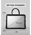 Кожаная мужская сумка для ноутбука 40х30х8, офисный деловой портфель Tiding Bag M364A черный фото, картинка, изображение