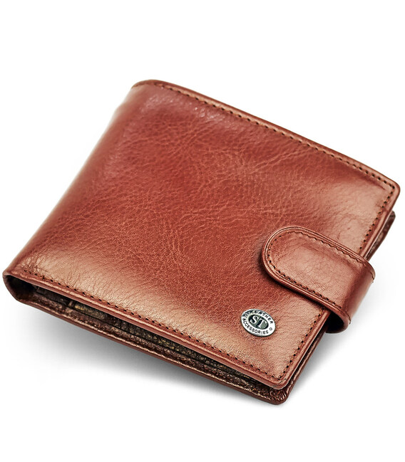 Мужское портмоне из натуральной кожи ST Leather В104 Черный фото, картинка, изображение