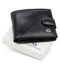 Классическое мужское портмоне из натуральной кожи ST Leather В102 Черный фото, картинка, изображение