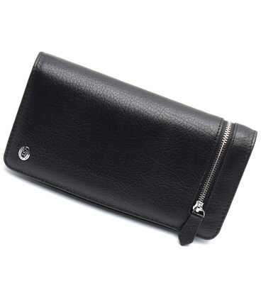 Черный многофункциональный мужской кошелек из натуральной кожи МС291 фото, картинка, изображение