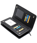 Черный многофункциональный мужской кошелек из натуральной кожи МС291 фото, картинка, изображение