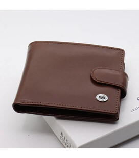Коричневе чоловіче портмоне з натуральної шкіри з фіксацією ST Leather ST103 картинка, зображення, фото