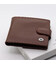 Коричневое мужское портмоне из натуральной кожи с фиксацией ST Leather ST103 фото, картинка, изображение
