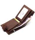 Коричневое мужское портмоне из натуральной кожи с фиксацией ST Leather ST103 фото, картинка, изображение