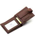 Коричневое мужское портмоне из натуральной кожи с фиксацией ST Leather ST103 фото, картинка, изображение