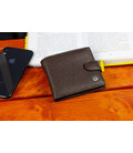 Коричневое мужское портмоне из натуральной кожи с фиксацией ST Leather ST103 фото, картинка, изображение