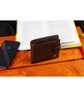 Коричневое мужское портмоне из натуральной кожи с фиксацией ST Leather ST103 фото, картинка, изображение