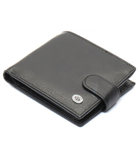 Чорне чоловіче портмоне з натуральної шкіри з фіксацією ST Leather ST103 картинка, зображення, фото