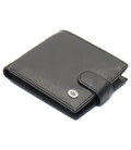 Черное мужское портмоне из натуральной кожи с фиксацией ST Leather ST103 фото, картинка, изображение