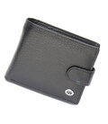 Черное мужское портмоне из натуральной кожи с фиксацией ST Leather ST103 фото, картинка, изображение